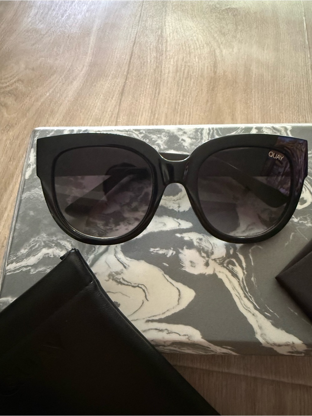 Quay x JLo Limelight Black Oversized Sunglasses